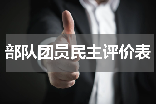 部队团员民主评价表