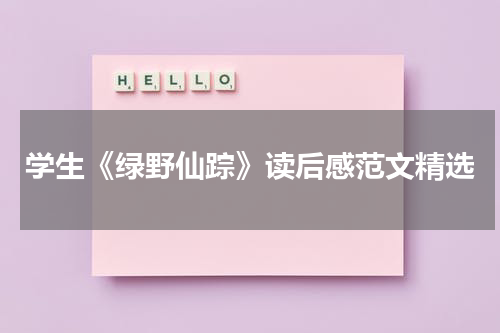 学生《绿野仙踪》读后感范文精选