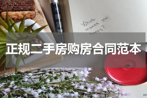 正规二手房购房合同范本