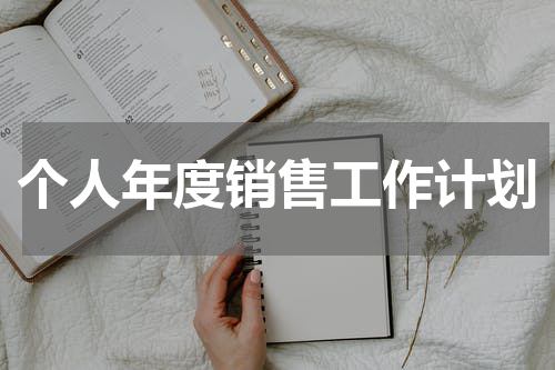 个人年度销售工作计划