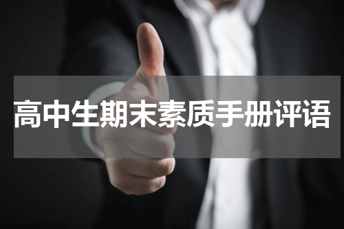 高中生期末素质手册评语