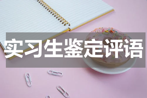 实习生鉴定评语