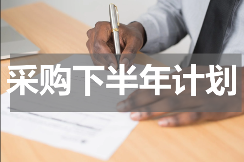 采购下半年计划