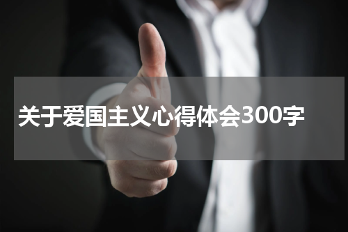 关于爱国主义心得体会300字