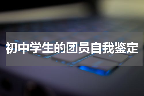 初中学生的团员自我鉴定