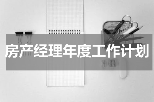 房产经理年度工作计划
