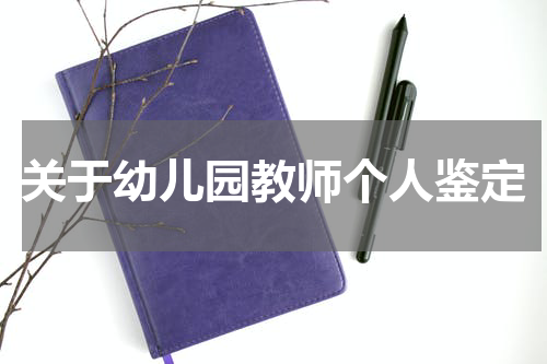 关于幼儿园教师个人鉴定