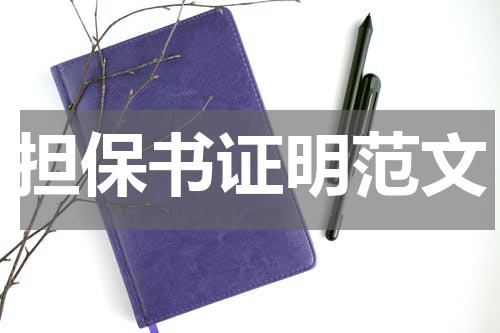 担保书证明范文