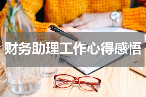 财务助理工作心得感悟