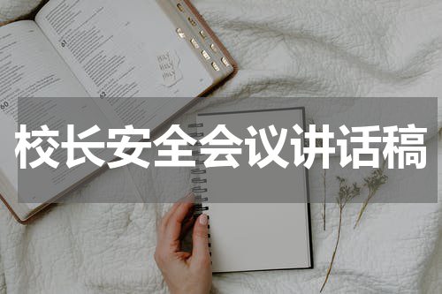 校长安全会议讲话稿
