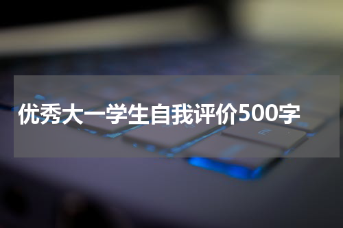 优秀大一学生自我评价500字