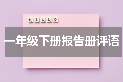 一年级下册报告册评语