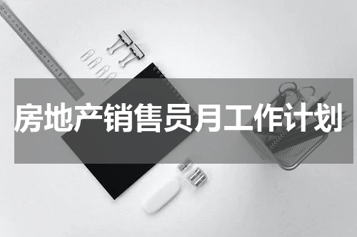 房地产销售员月工作计划