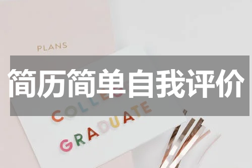 简历简单自我评价