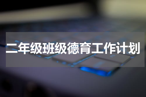 二年级班级德育工作计划