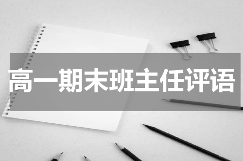 高一期末班主任评语