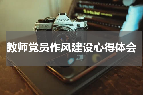 教师党员作风建设心得体会