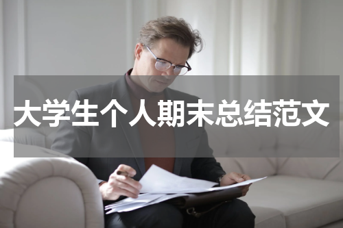 大学生个人期末总结范文