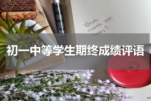 初一中等学生期终成绩评语