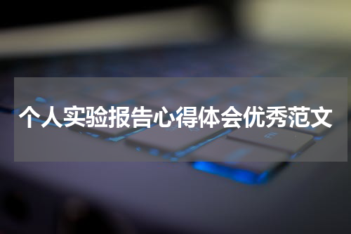 个人实验报告心得体会优秀范文