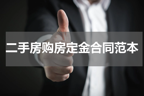 二手房购房定金合同范本