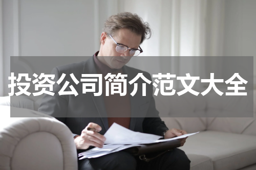 投资公司简介范文大全