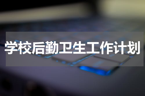 学校后勤卫生工作计划