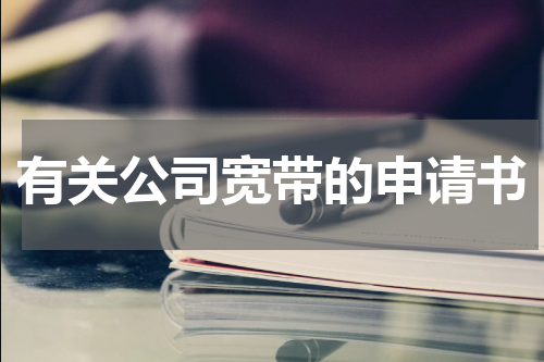 有关公司宽带的申请书