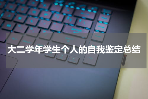 大二学年学生个人的自我鉴定总结