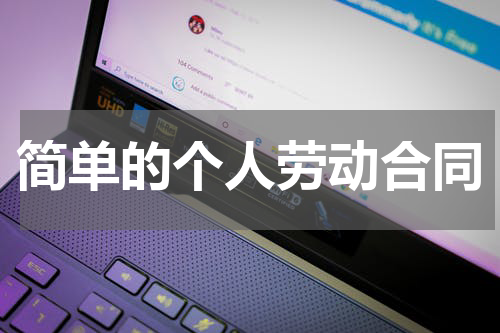 简单的个人劳动合同