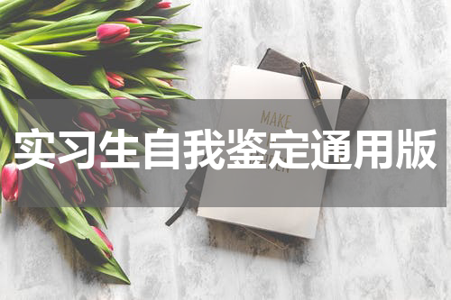 实习生自我鉴定通用版