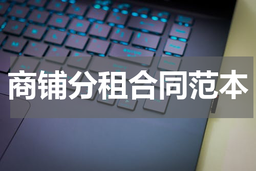 商铺分租合同范本