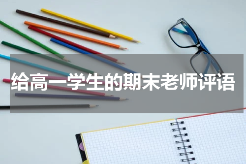 给高一学生的期末老师评语
