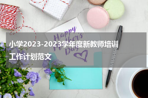 小学2023-2023学年度新教师培训工作计划范文