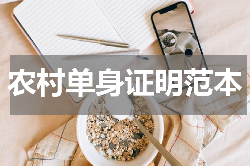 农村单身证明范本