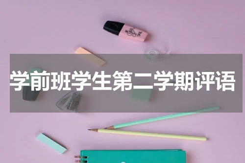 学前班学生第二学期评语