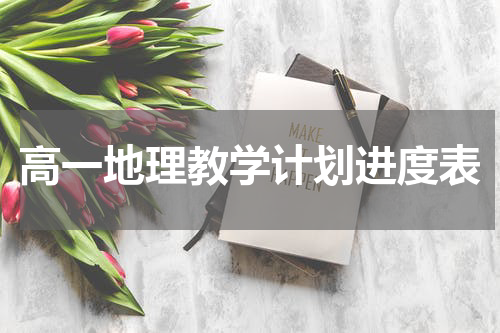 高一地理教学计划进度表