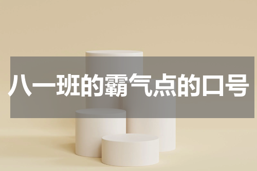 八一班的霸气点的口号