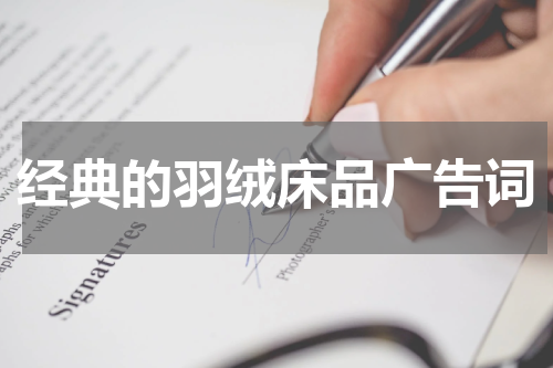 经典的羽绒床品广告词