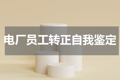 电厂员工转正自我鉴定