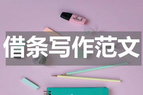 借条写作范文