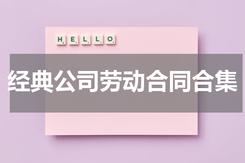 经典公司劳动合同合集