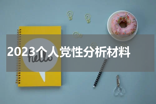 2023个人党性分析材料