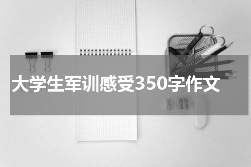 大学生军训感受350字作文