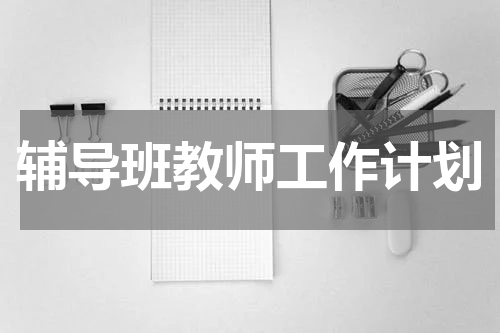 辅导班教师工作计划