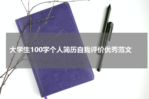 大学生100字个人简历自我评价优秀范文