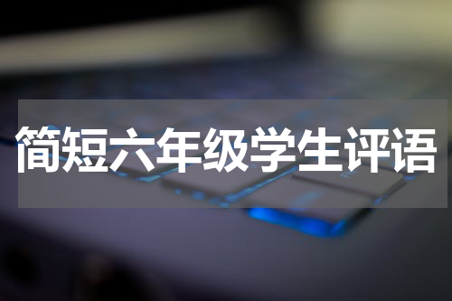 简短六年级学生评语