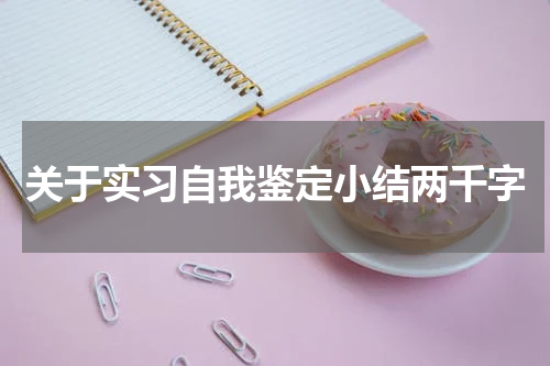 关于实习自我鉴定小结两千字