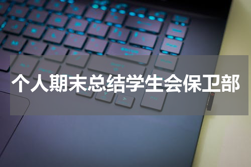 个人期末总结学生会保卫部