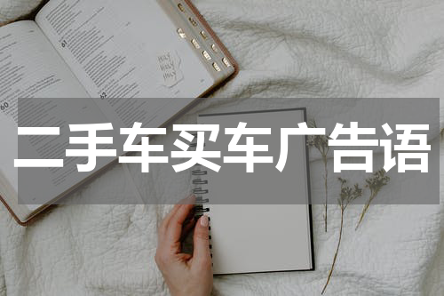 二手车买车广告语